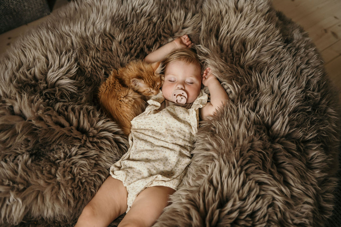 Baby on sheepskin