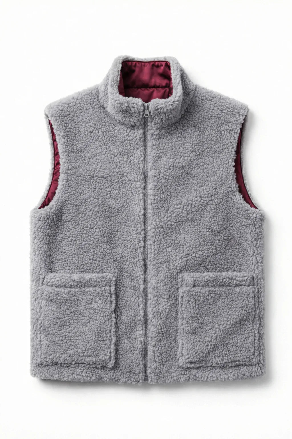 Woolen Unisex Vest - Light grey - MellowConceptStore
