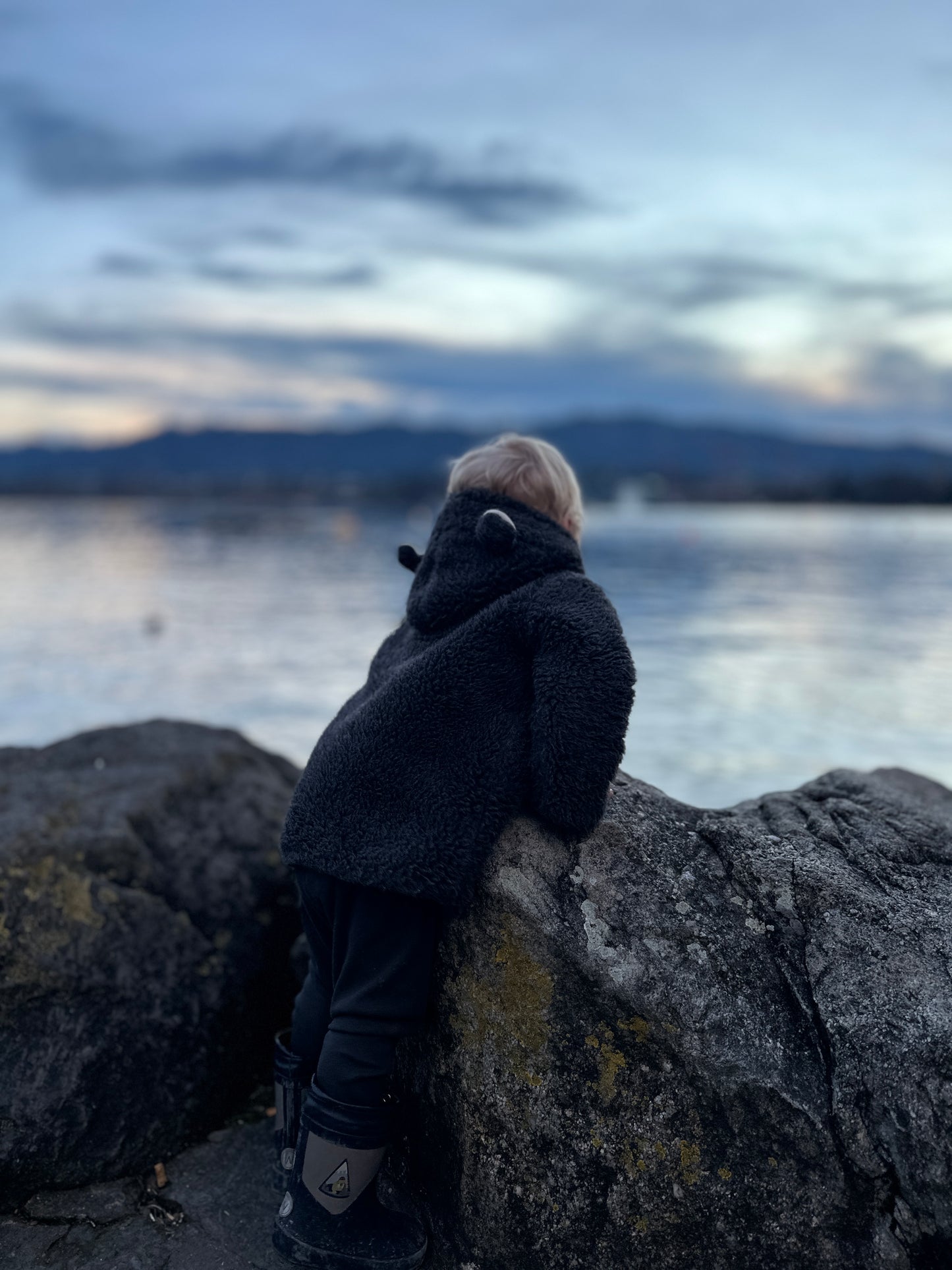 Baby/Kid Virgin Wool Jacket Charcoal