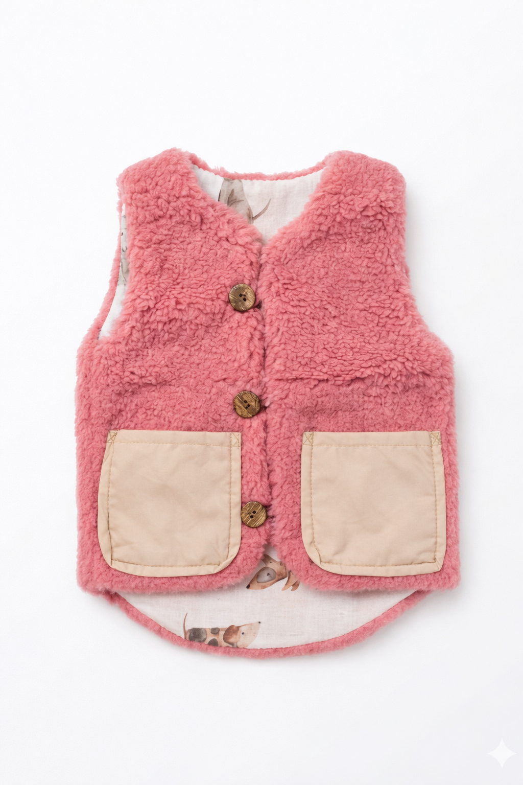 Baby/Kid Virgin Wool Vest - Pink