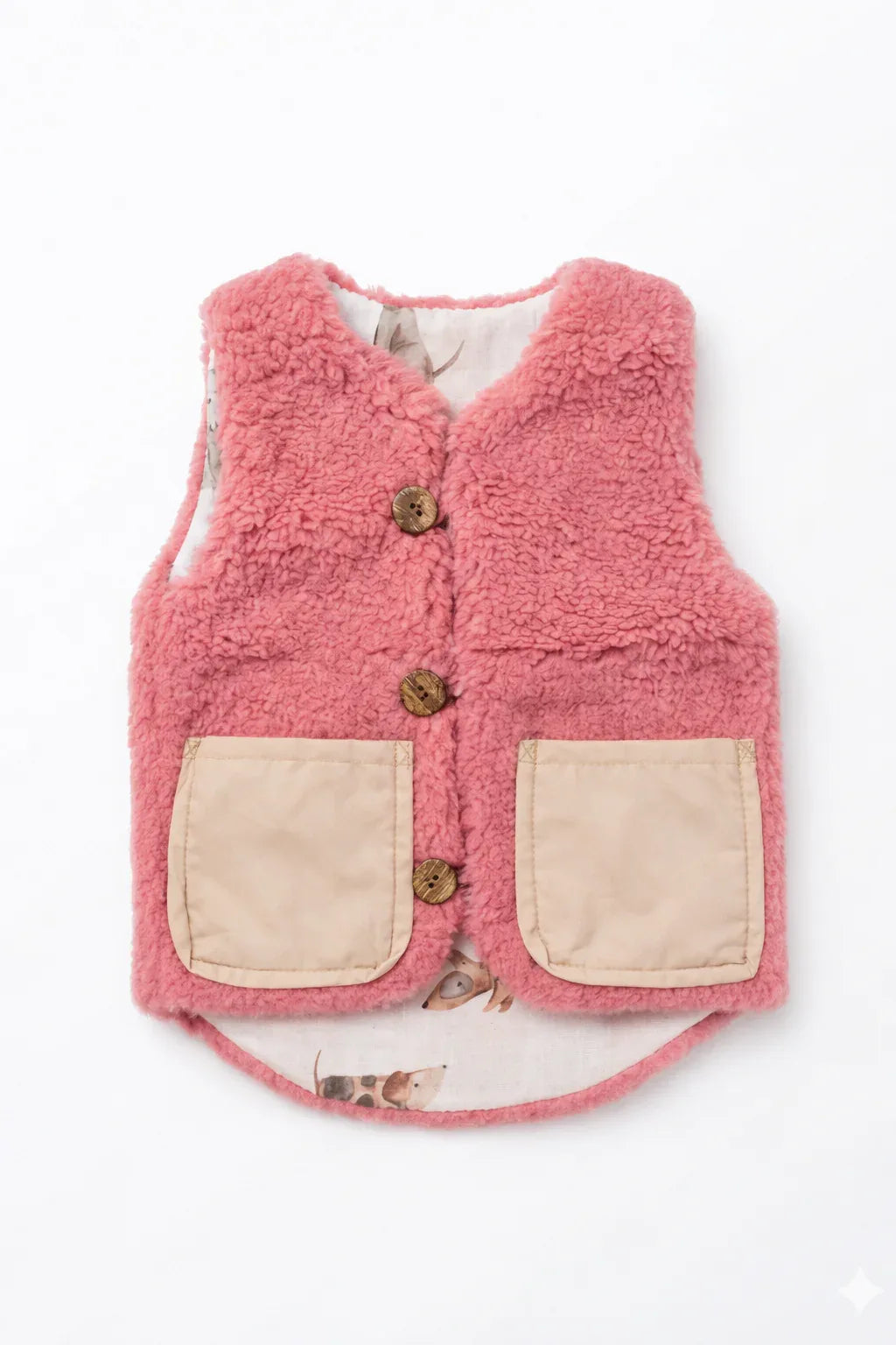Baby/Kid Virgin Wool Vest - Pink - MellowConceptStore