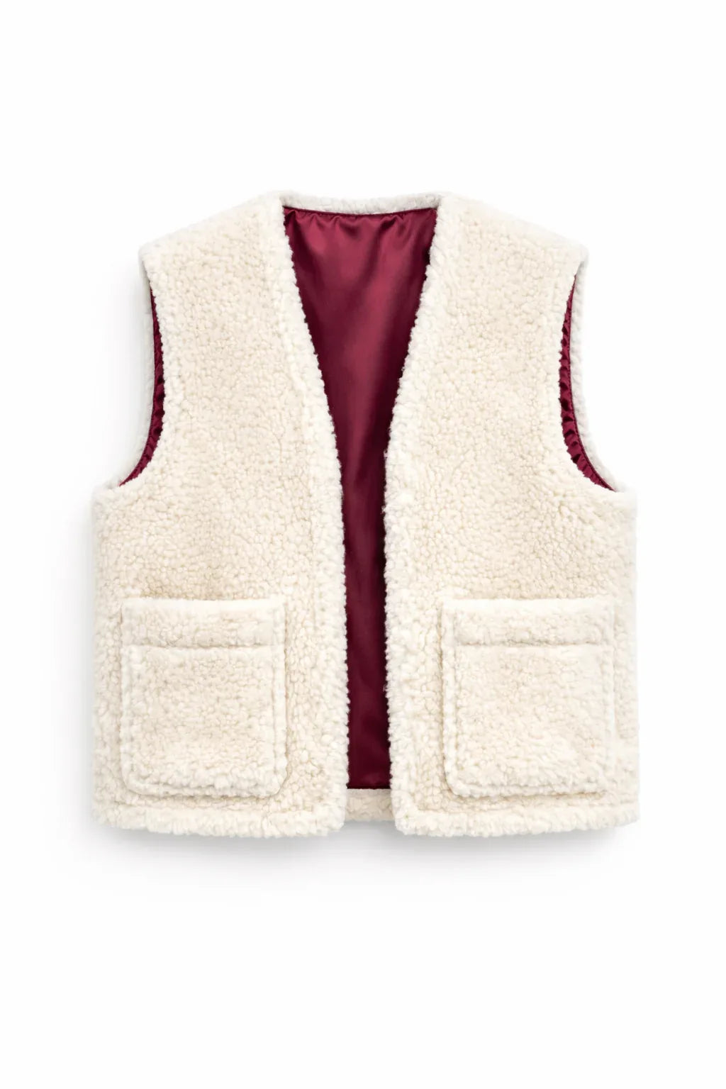Woolen Woman's Vest - White - MellowConceptStore