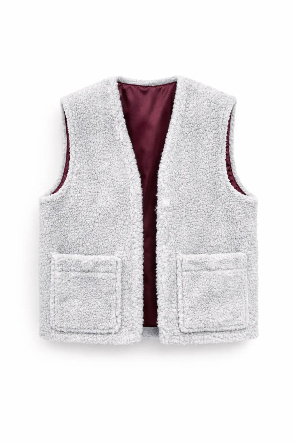 Woolen Woman's Vest - Light grey - MellowConceptStore