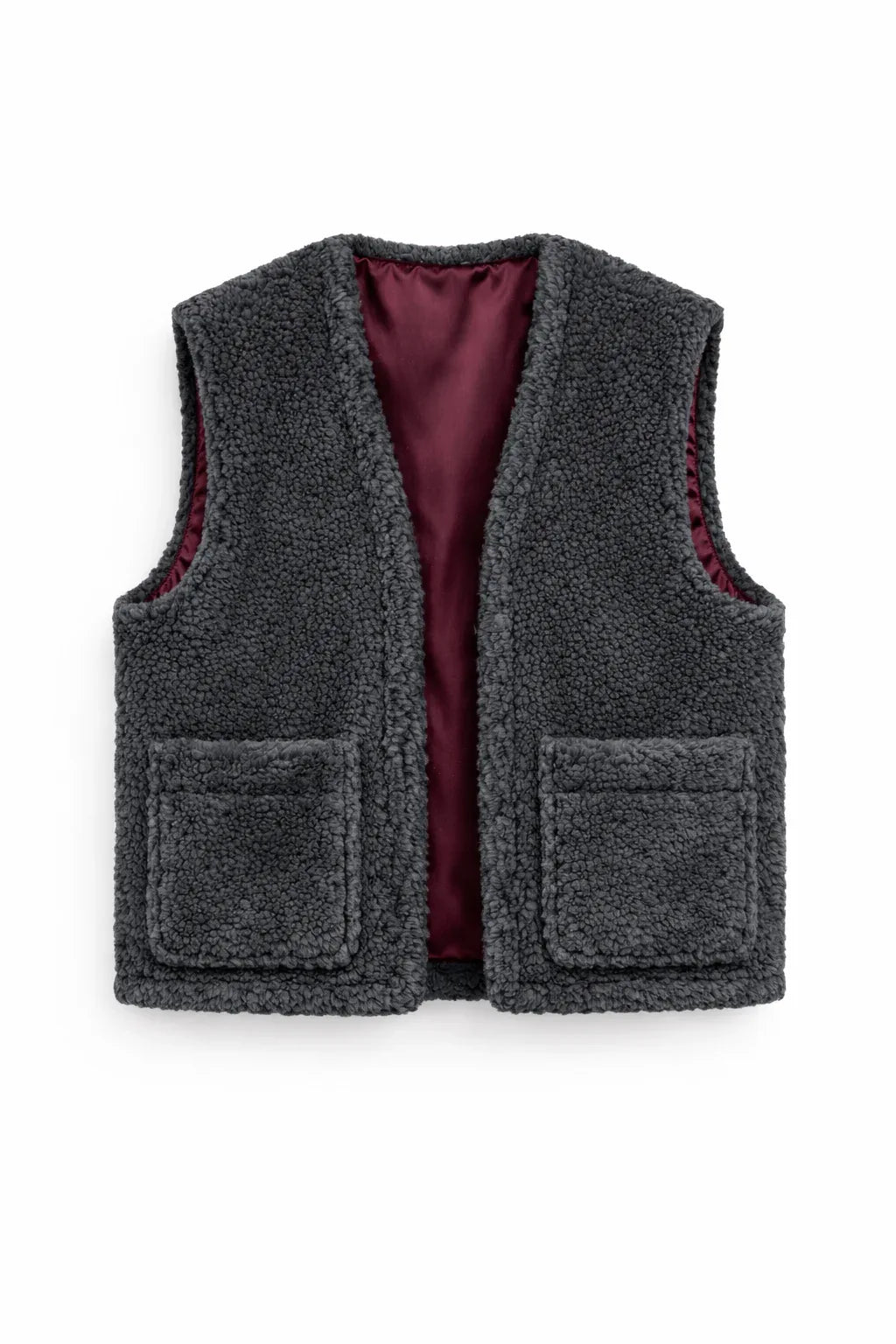 Woolen Woman's Vest - Charcoal - MellowConceptStore