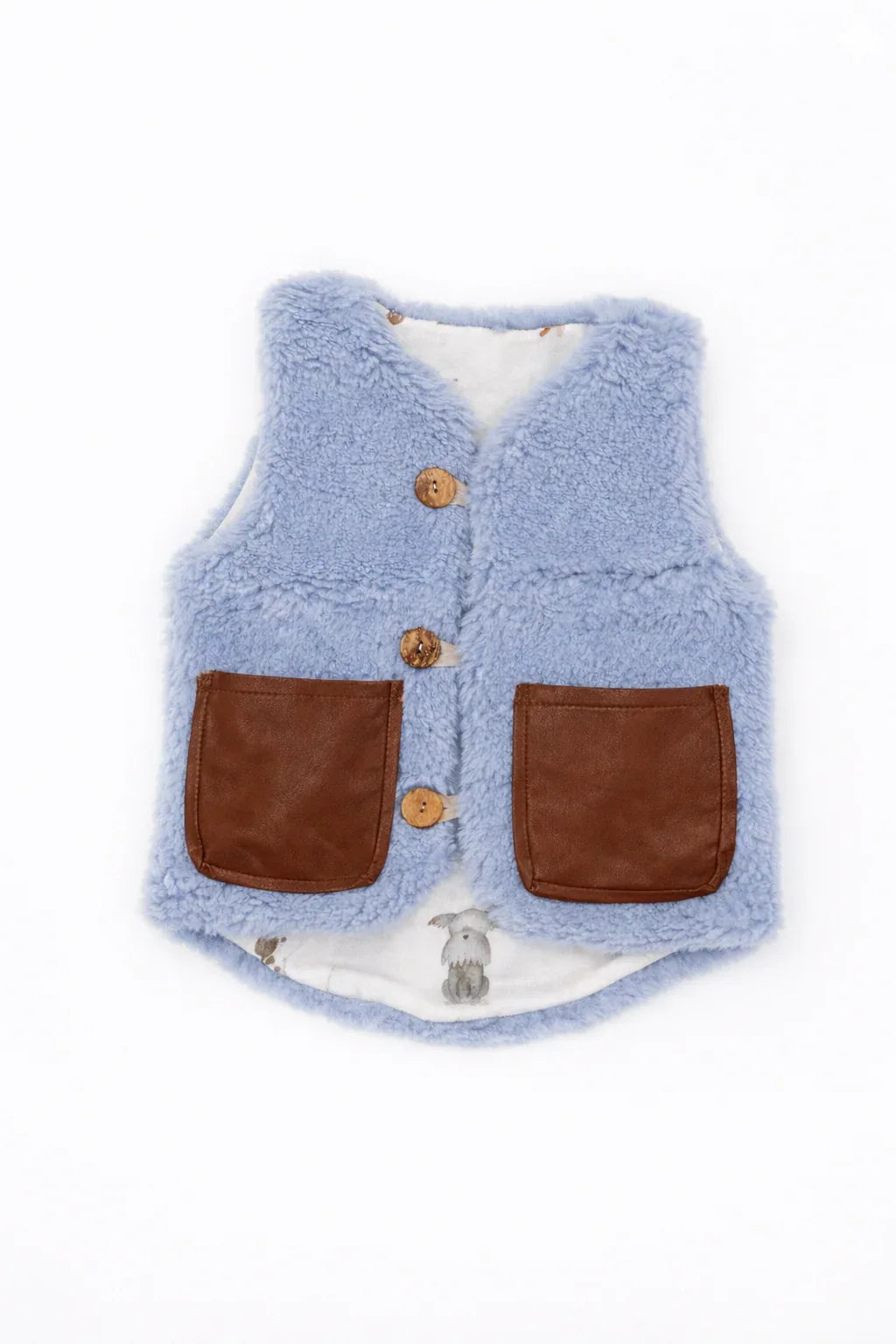 Baby/Kid Virgin Wool Vest - Blue - MellowConceptStore