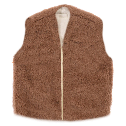 Baby/Kid Virgin Wool Vest Brown