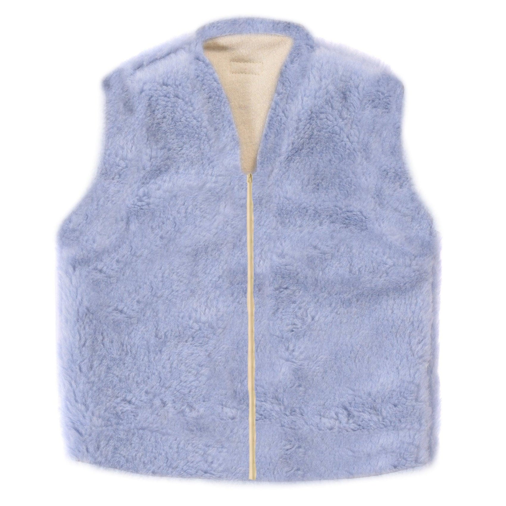 Weste aus Schurwolle für Babys/Kinder - Blau