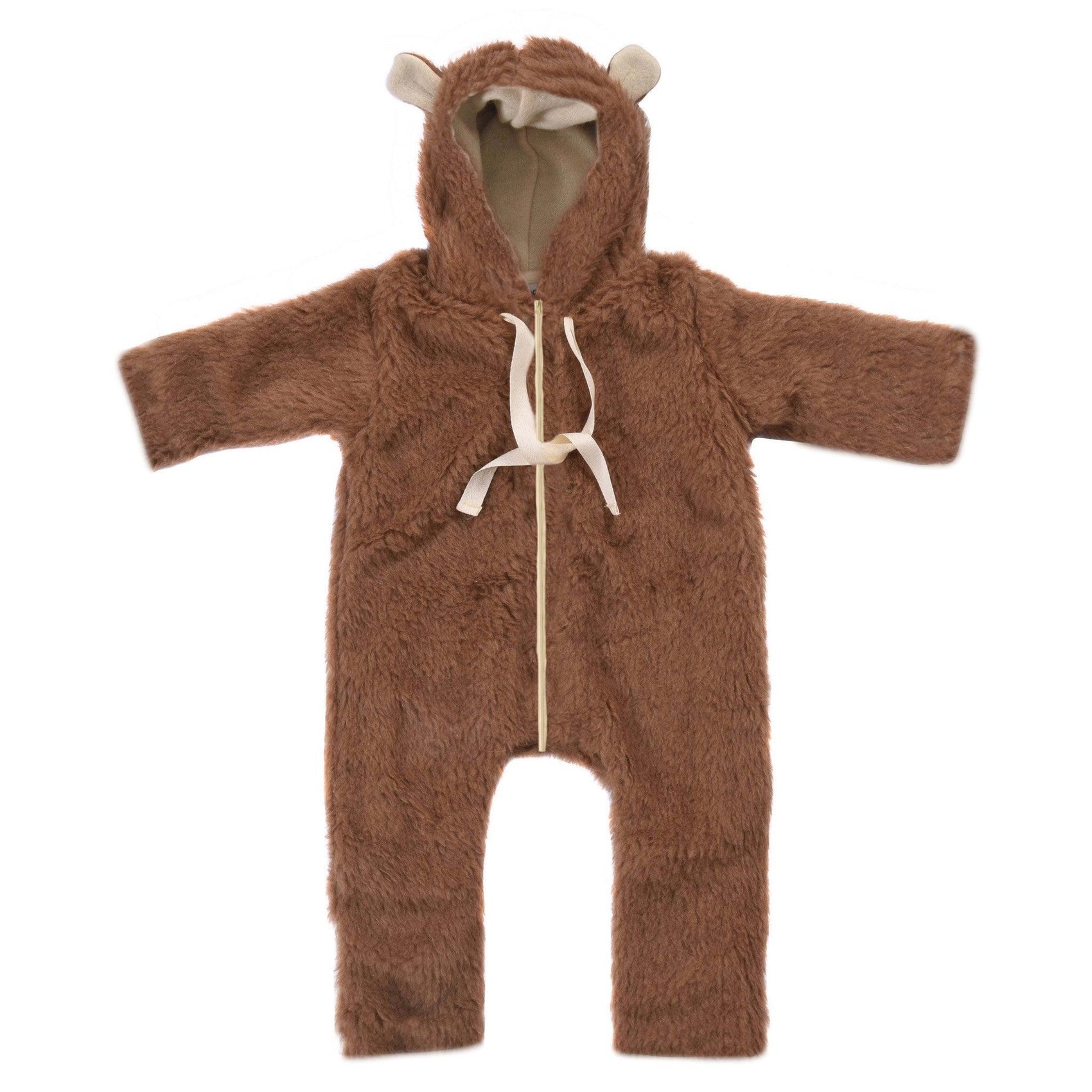 Baby/Kid Virgin Wool Overall - Brown - MellowConceptStore
