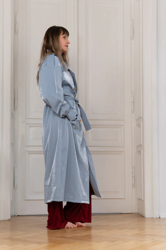 Trench Coat - Light Blue - MellowConceptStore