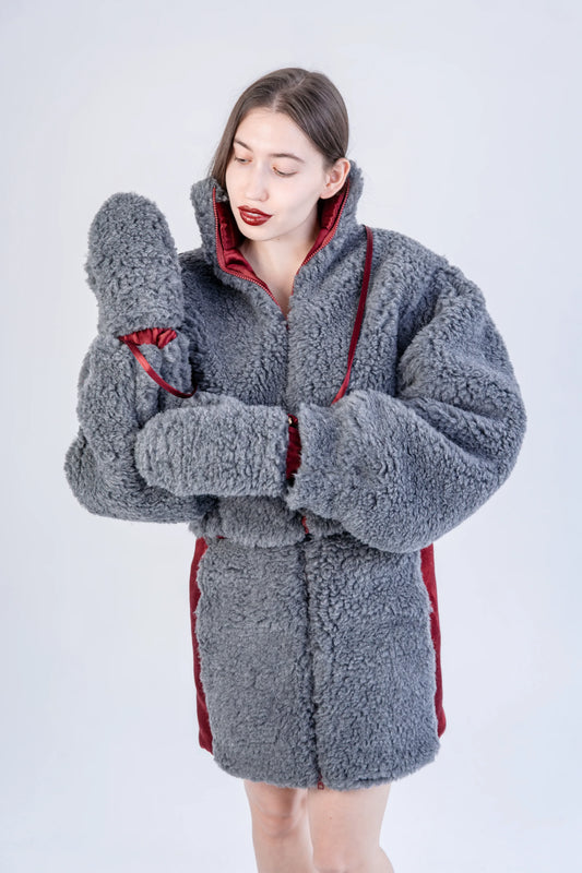 Adult Natural Wool Mittens / Gloves - Grey - MellowConceptStore