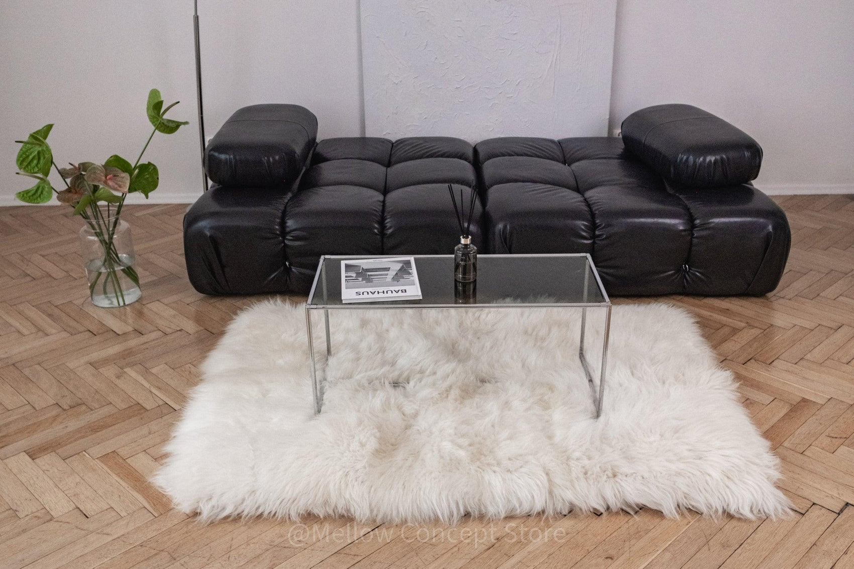 Natural Sheepskin Ivory Carpet - Rectangle - MellowConceptStore