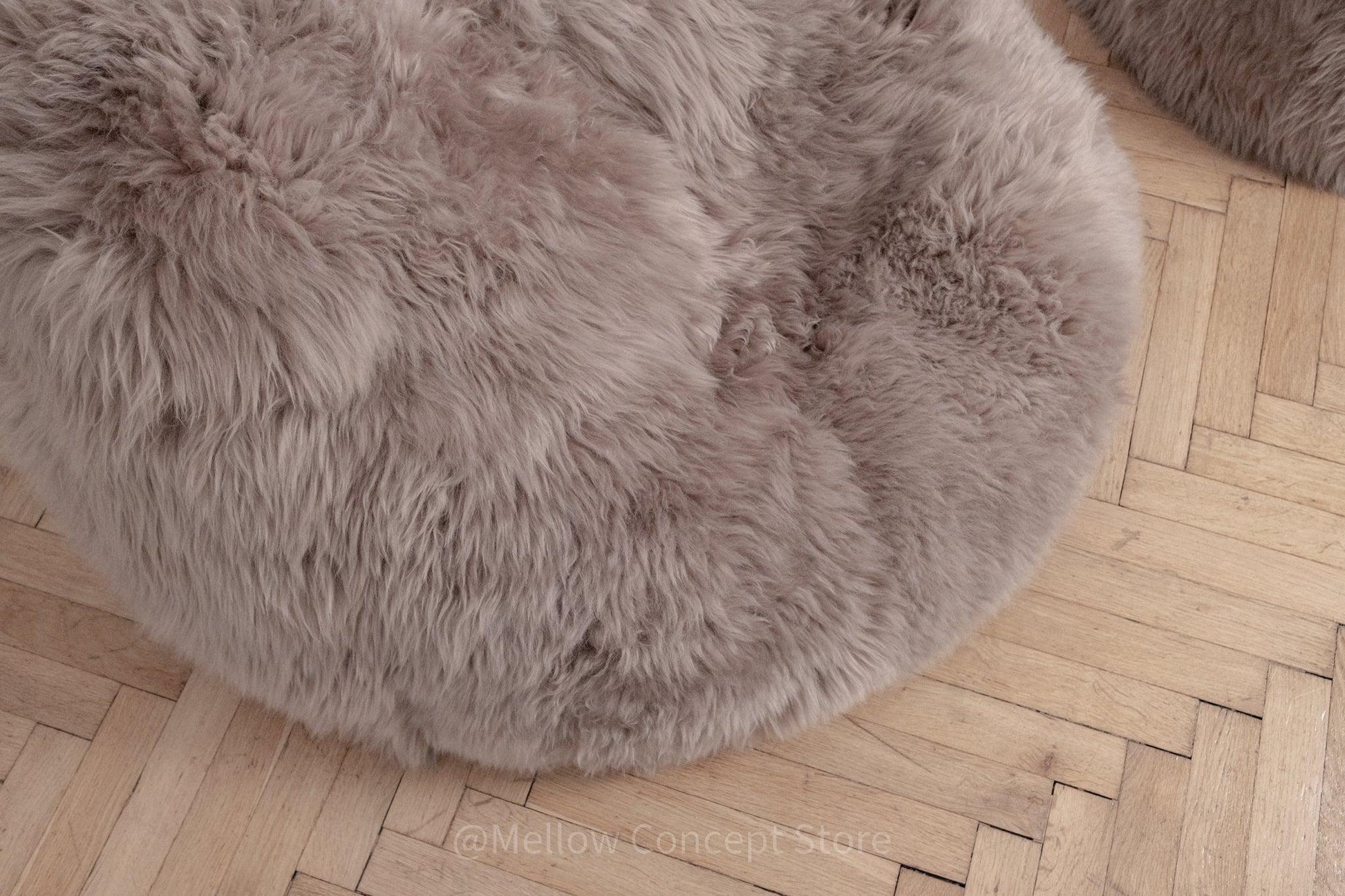 Natural Sheepskin Beanbag Greige