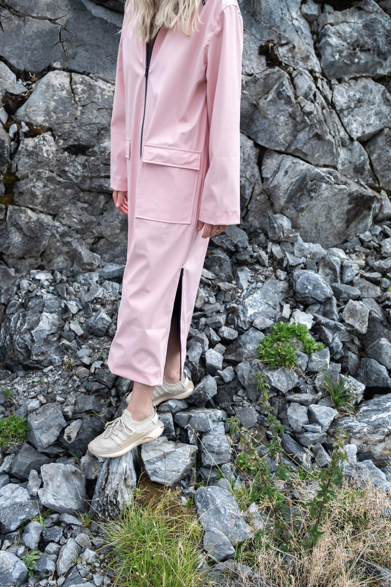 Waterproof Coat with Wool Rosa