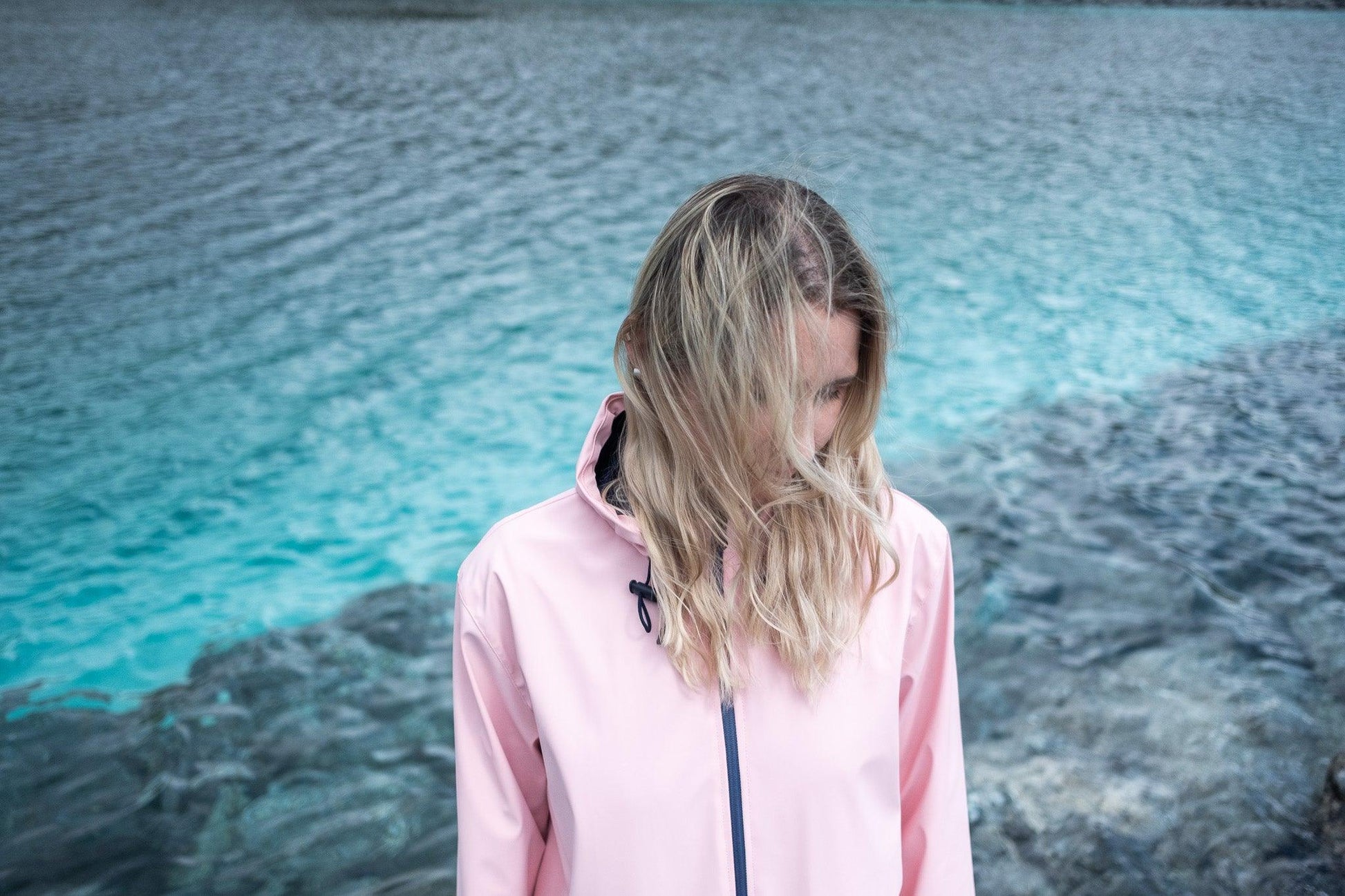 Waterproof Coat with Wool Rosa