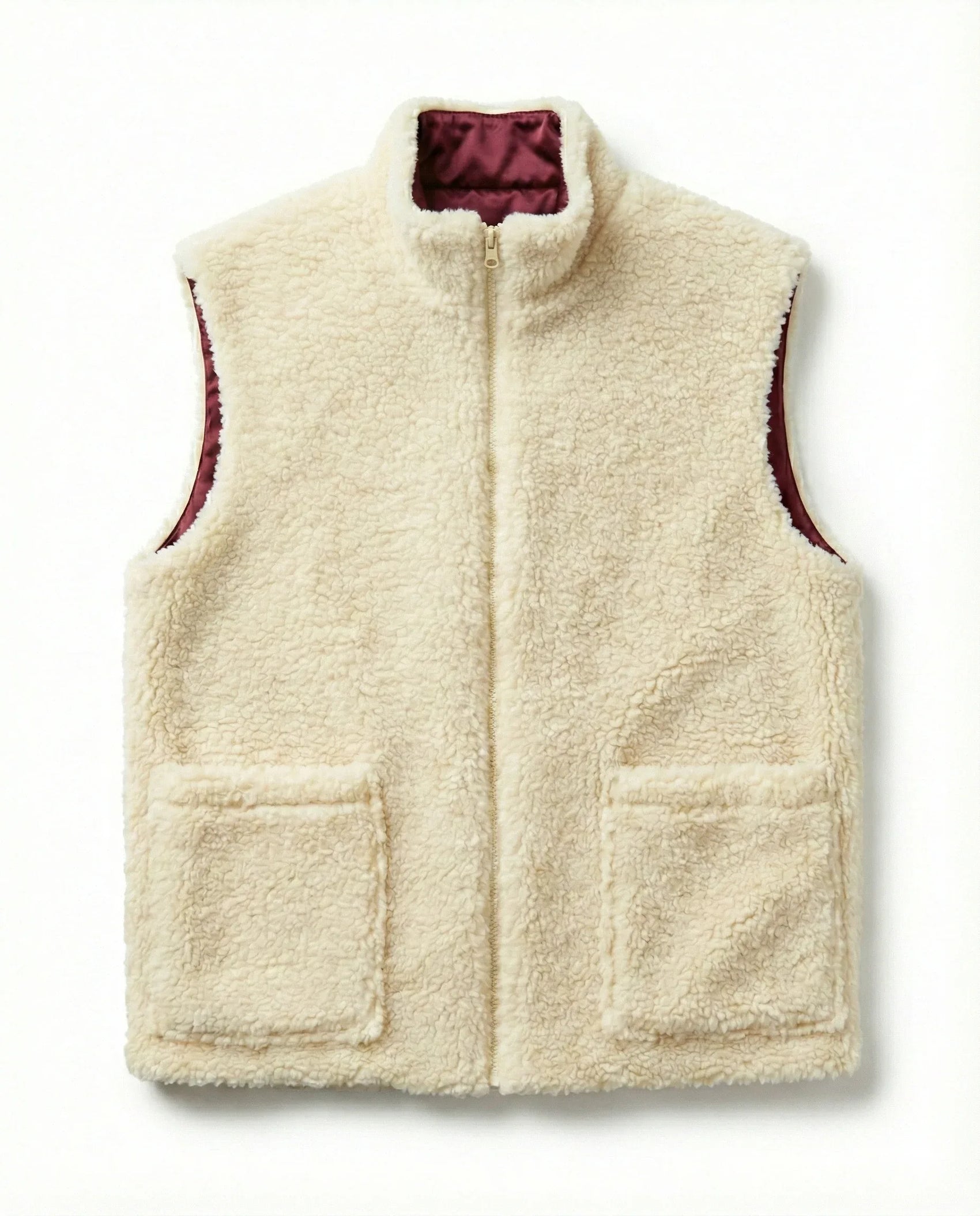 Woolen Unisex Vest - White - MellowConceptStore