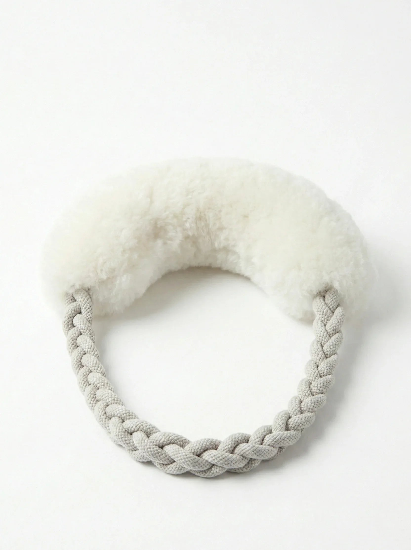 Wool Loop Tug Toy - White - MellowConceptStore