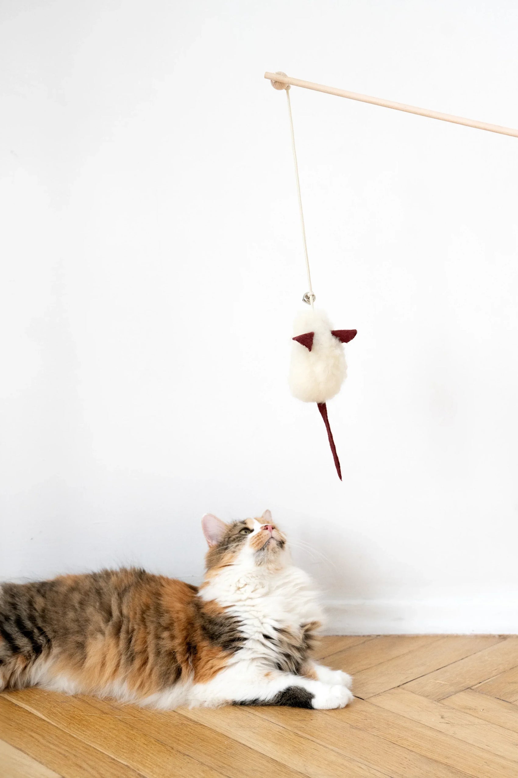 Natural Woolen Cat Toy: Mouse - MellowConceptStore