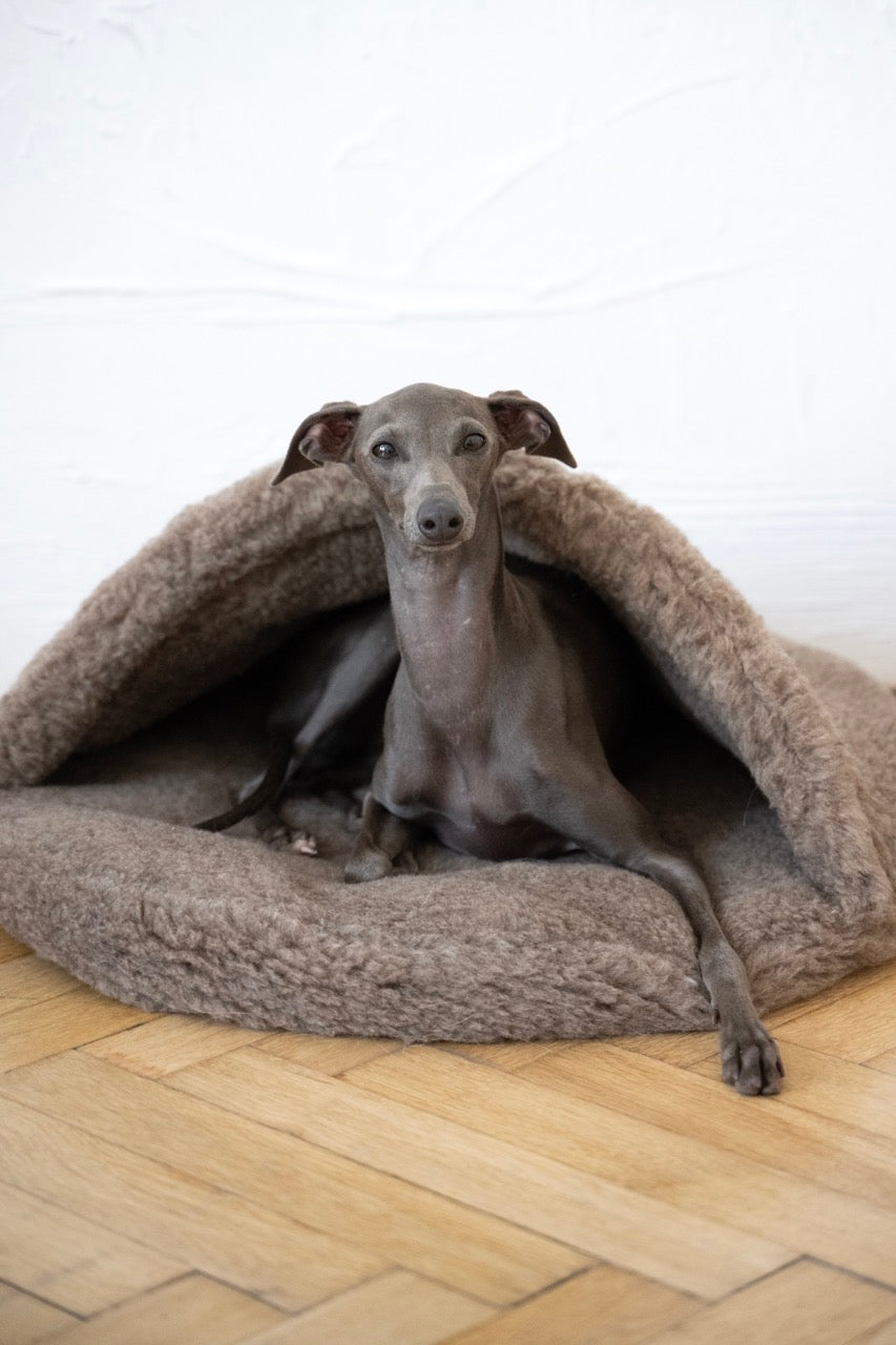 Natural Wool Pet Cave Beige