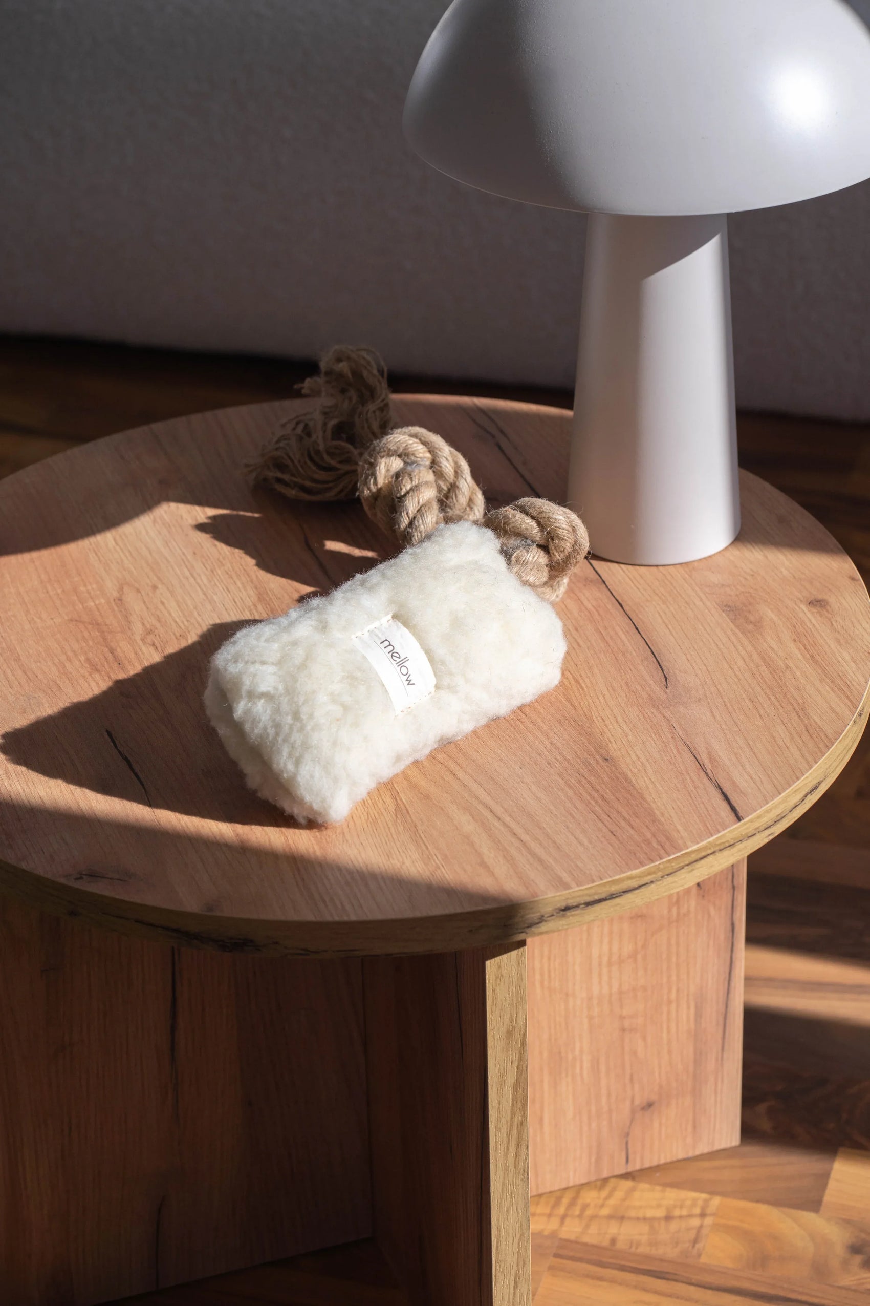 Natural Woolen Dog Tug Toy - White - MellowConceptStore