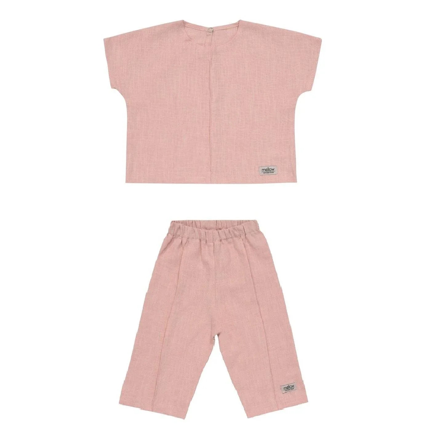 Ramie Baby/Kid Clothing Set - Rosa - MellowConceptStore