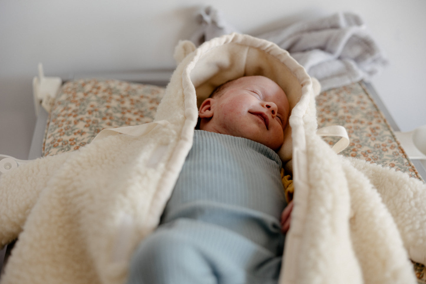 Baby/Kid Virgin White Wool Overall