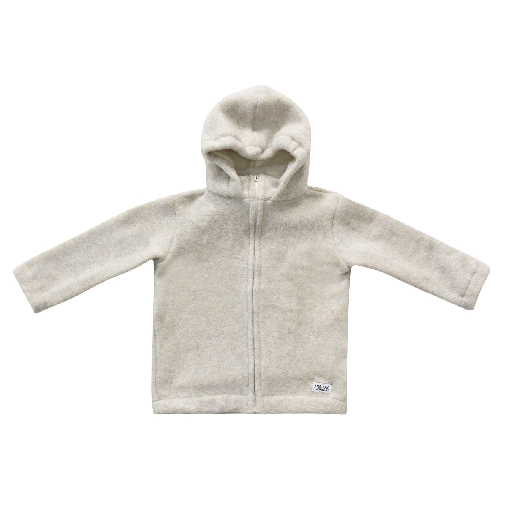Leichte Baby-/Kinderjacke aus Schurwolle - Grau