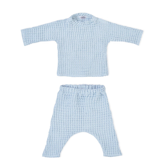 Linen Baby/Kid Blue Clothing Set