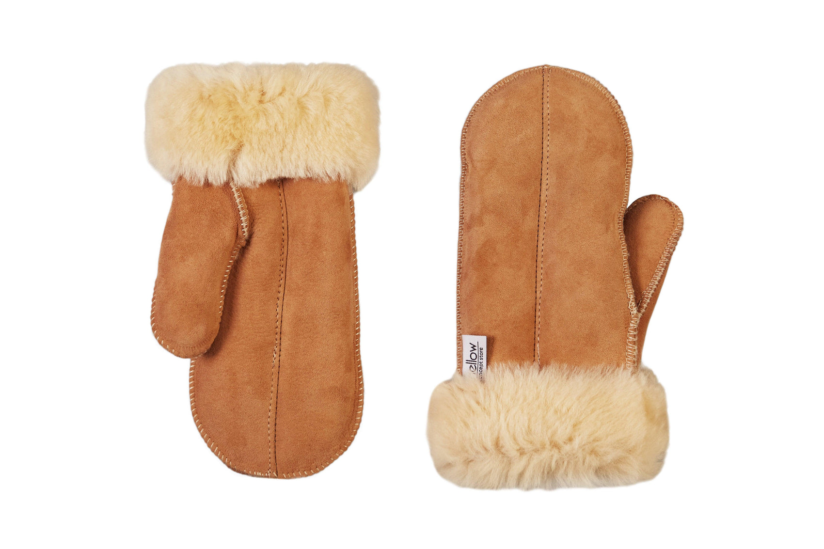 Adult Natural Sheepskin Gloves - Beige - MellowConceptStore