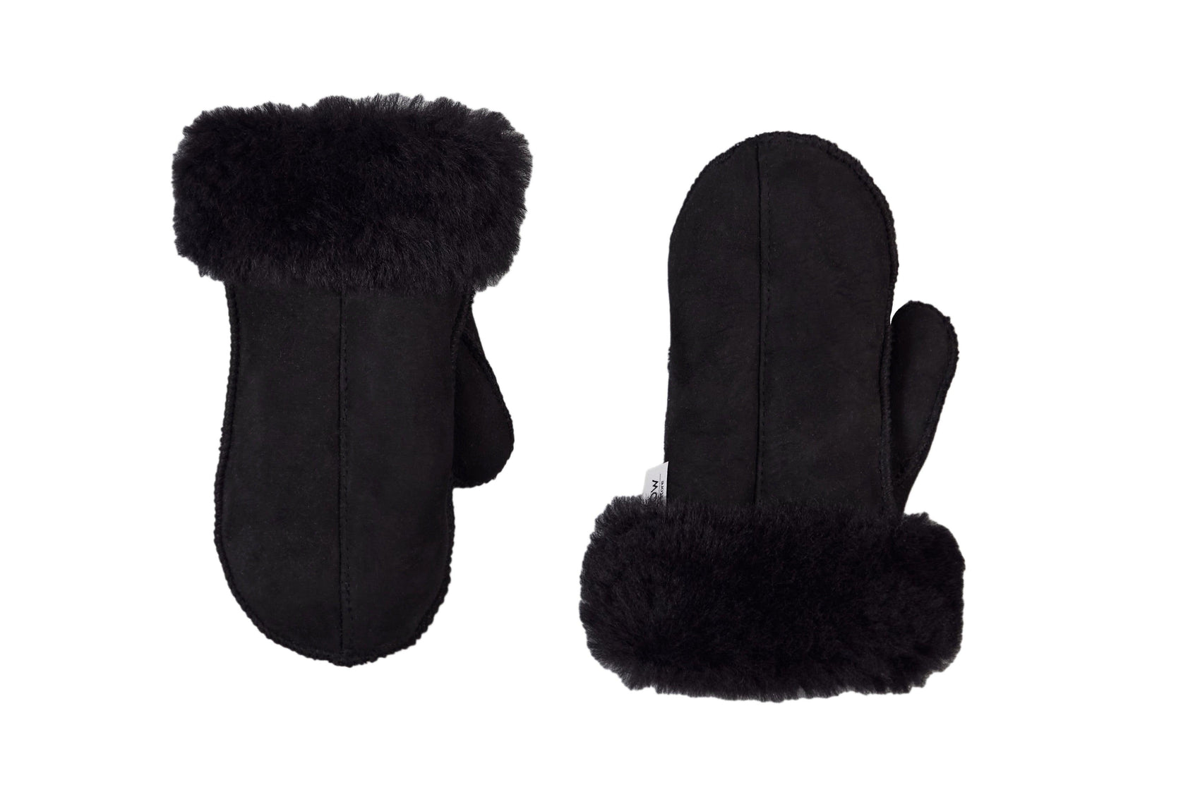 Adult Natural Sheepskin Gloves Black
