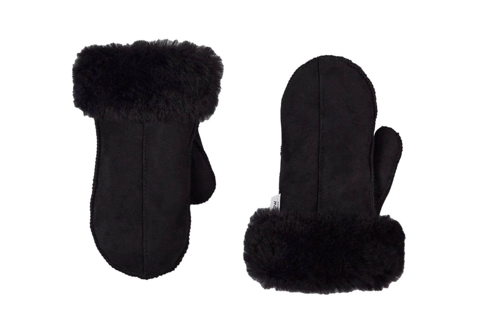 Adult Natural Sheepskin Gloves - Black - MellowConceptStore