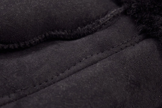 Adult Natural Sheepskin Gloves - Black - MellowConceptStore