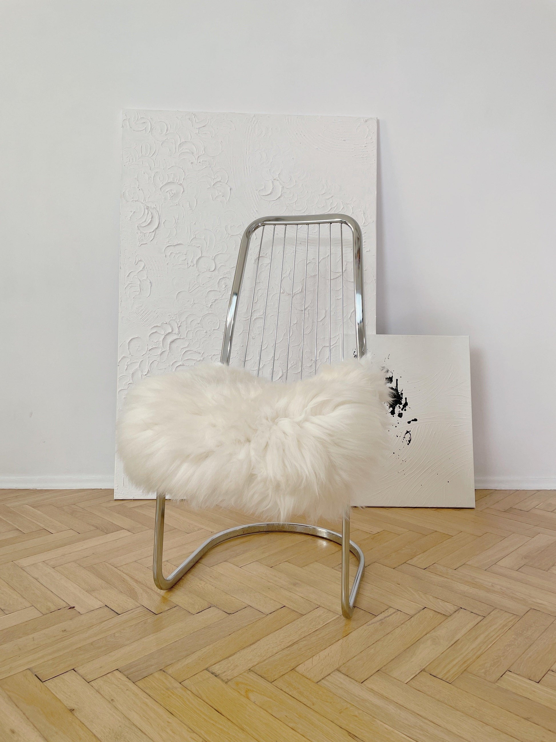 Natural Sheepskin Stool Cover