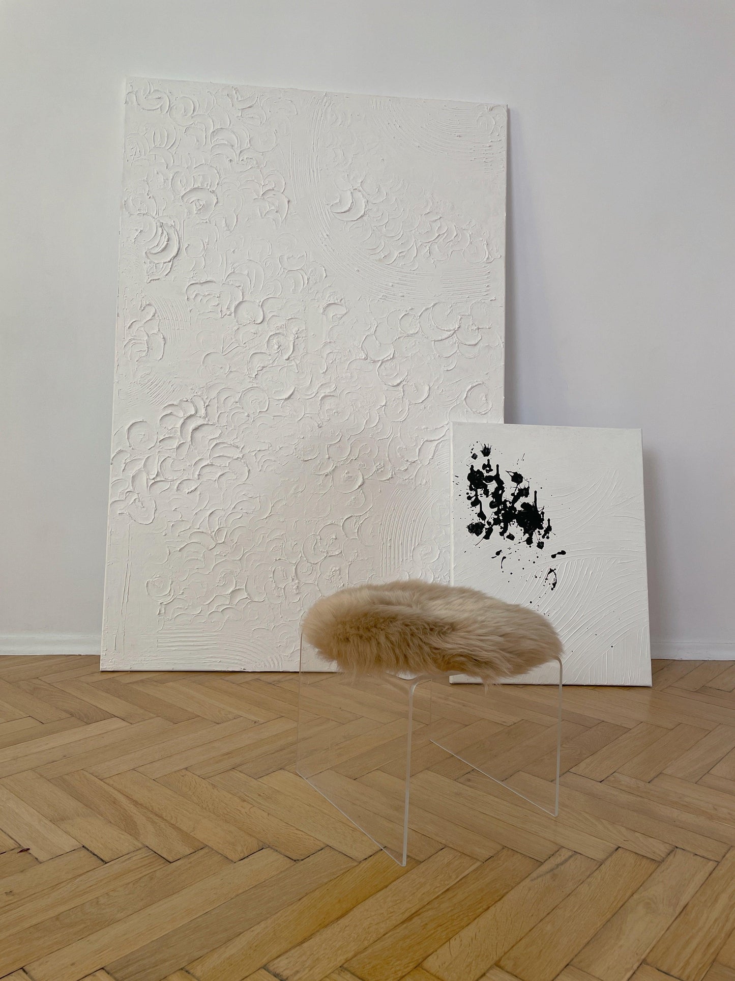 Natural Sheepskin Stool Cover