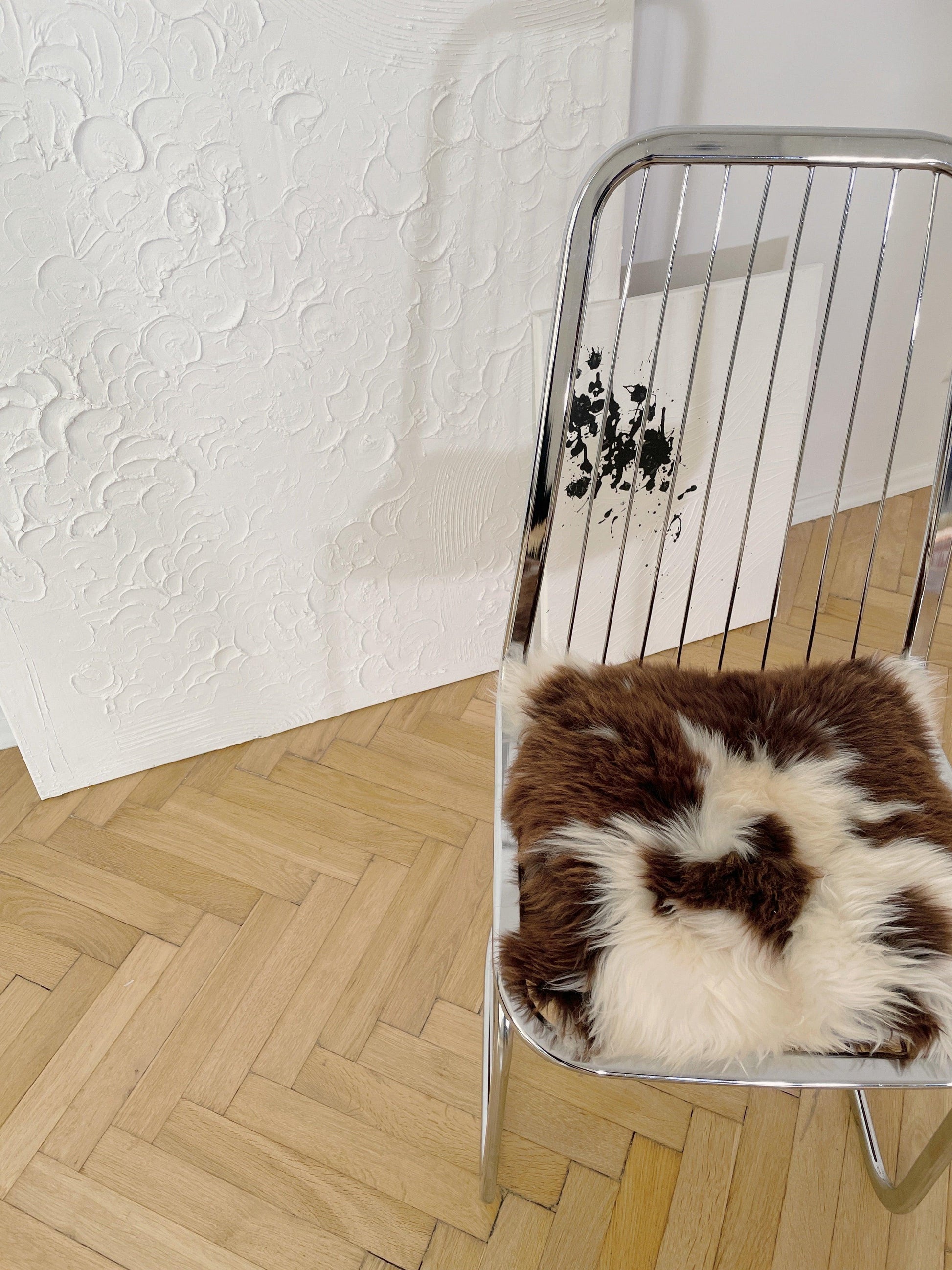 Natural Sheepskin Stool Cover