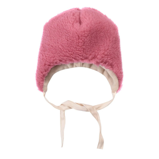 Pink Bear Woolen Baby Hat - MellowConceptStore