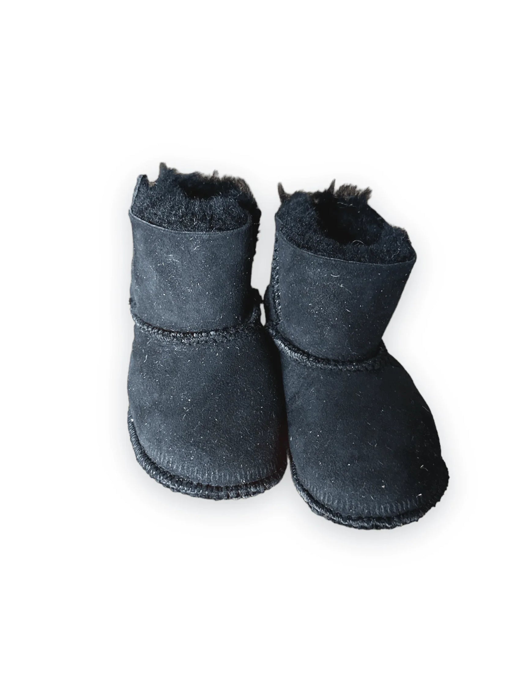 Black Baby Natural Sheepskin Boots - MellowConceptStore