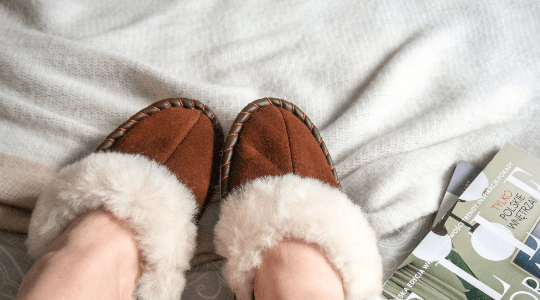 Adult Natural Brown Sheepskin Mules
