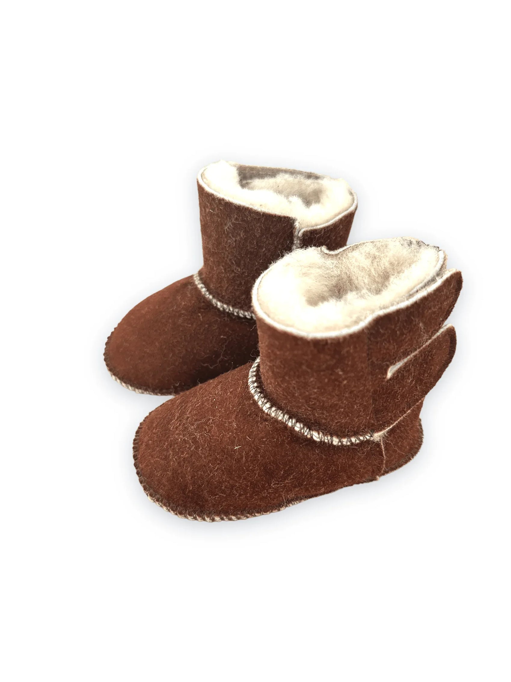 Brown Baby Natural Sheepskin Boots - MellowConceptStore