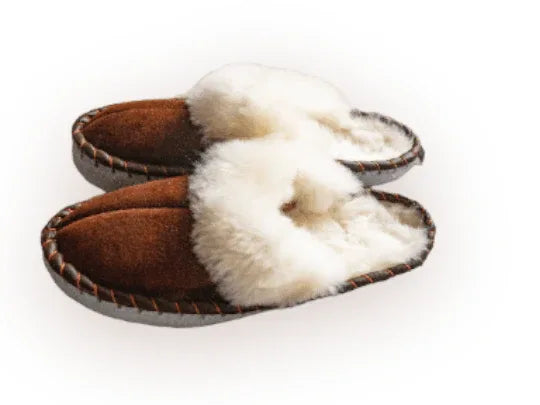 Adult Natural Sheepskin Mules - Brown - MellowConceptStore