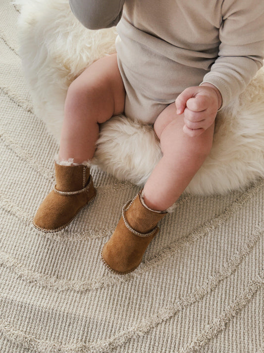 Beige Baby Natural Sheepskin Boots - MellowConceptStore