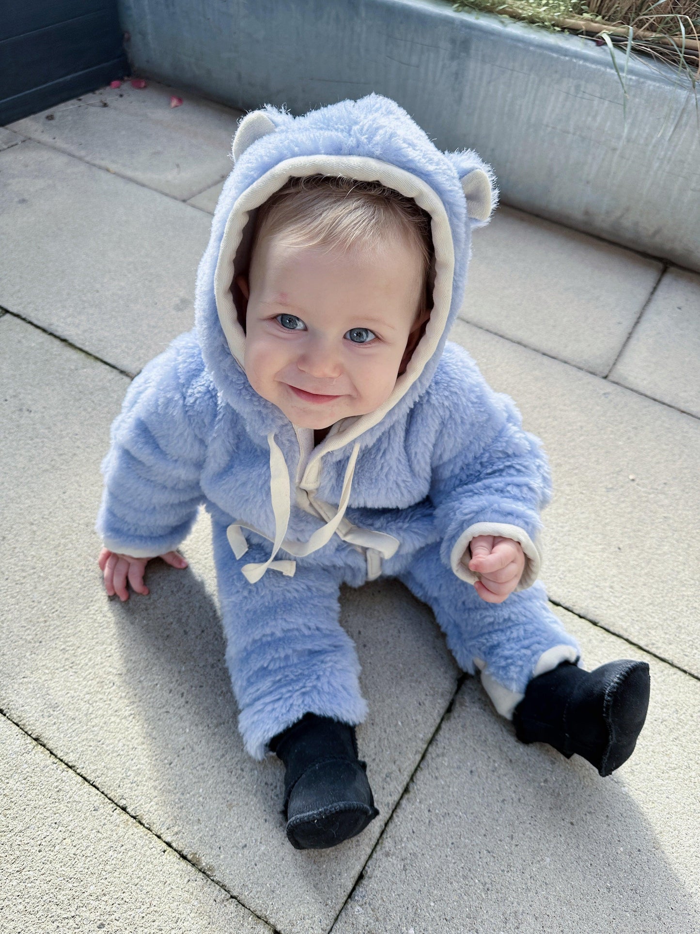 Baby/Kid Virgin Wool Overall - Blue - MellowConceptStore