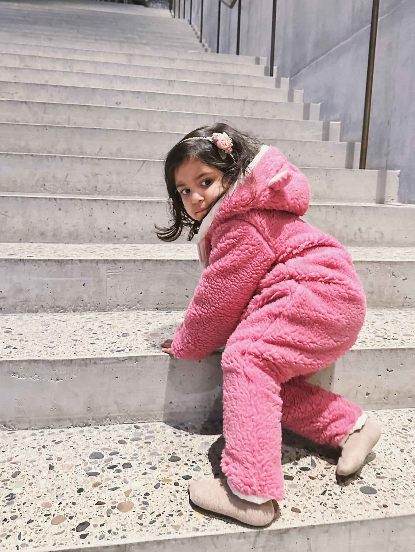 Baby/Kid Virgin Wool Overall Pink