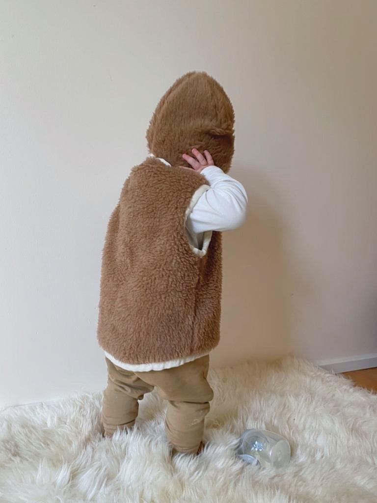 Baby/Kid Virgin Wool Vest Brown