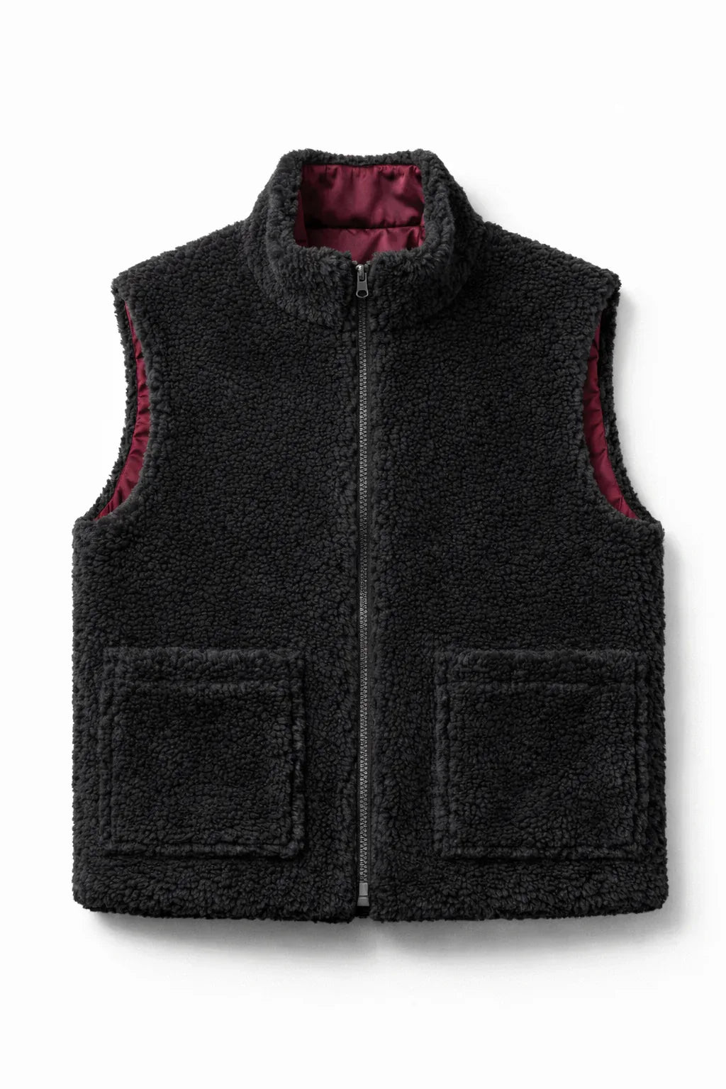 Woolen Unisex Vest - Charcoal - MellowConceptStore