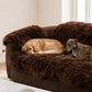 Genuine Brown Sheepskin Couch Cover for Dogs — Natural Sofa Protector (Plastic-Free) - MellowConceptStore