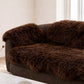 Genuine Brown Sheepskin Couch Cover for Dogs — Natural Sofa Protector (Plastic-Free) - MellowConceptStore