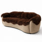 Genuine Brown Sheepskin Couch Cover for Dogs — Natural Sofa Protector (Plastic-Free) - MellowConceptStore