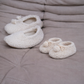 Weiße Baby/Kinder Stiefel aus natürlicher Wolle