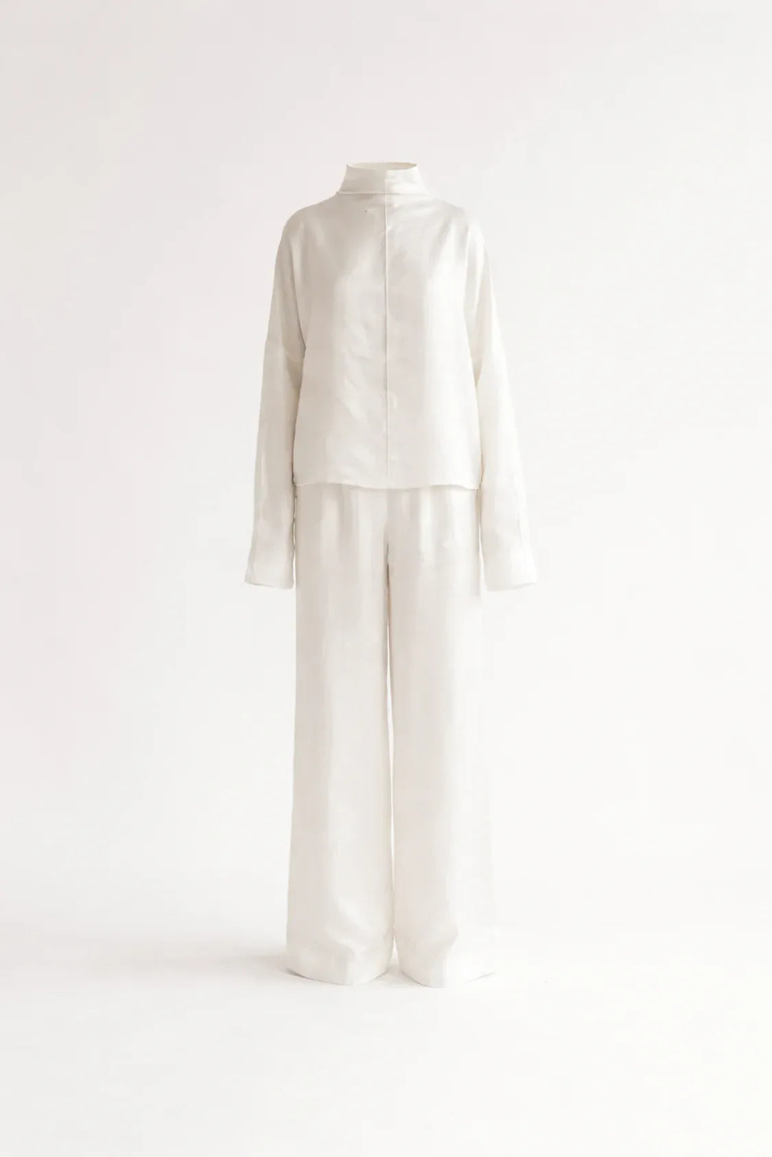 Silk/Linen Clothing Set - White - MellowConceptStore