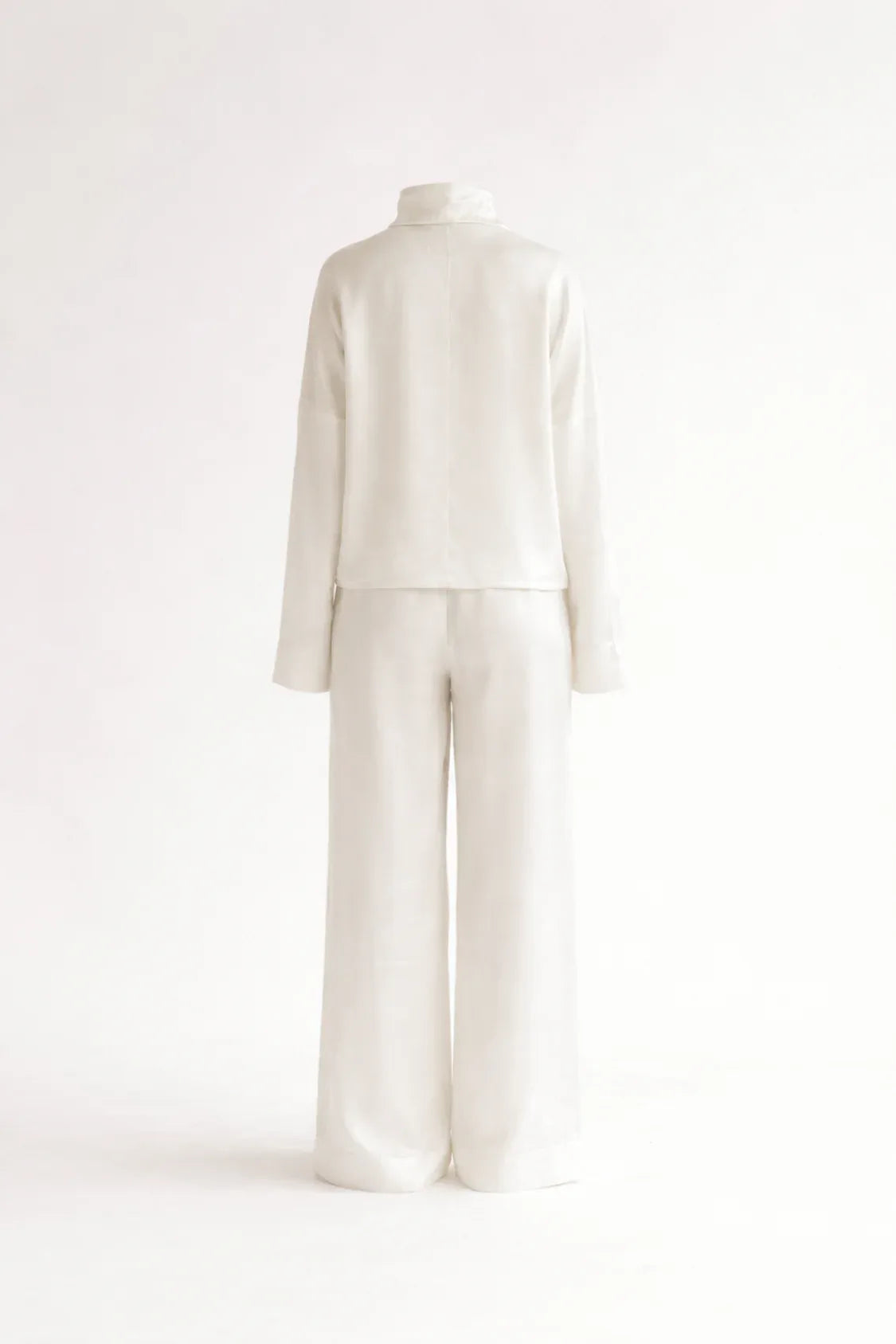 Silk/Linen Clothing Set - White - MellowConceptStore